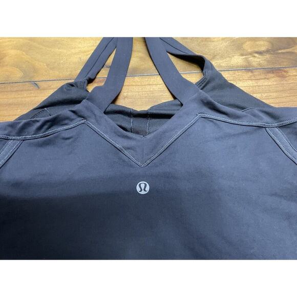 Lululemon Run Mile a Minute Blue Black Tank Size 8 - Picture 10 of 10